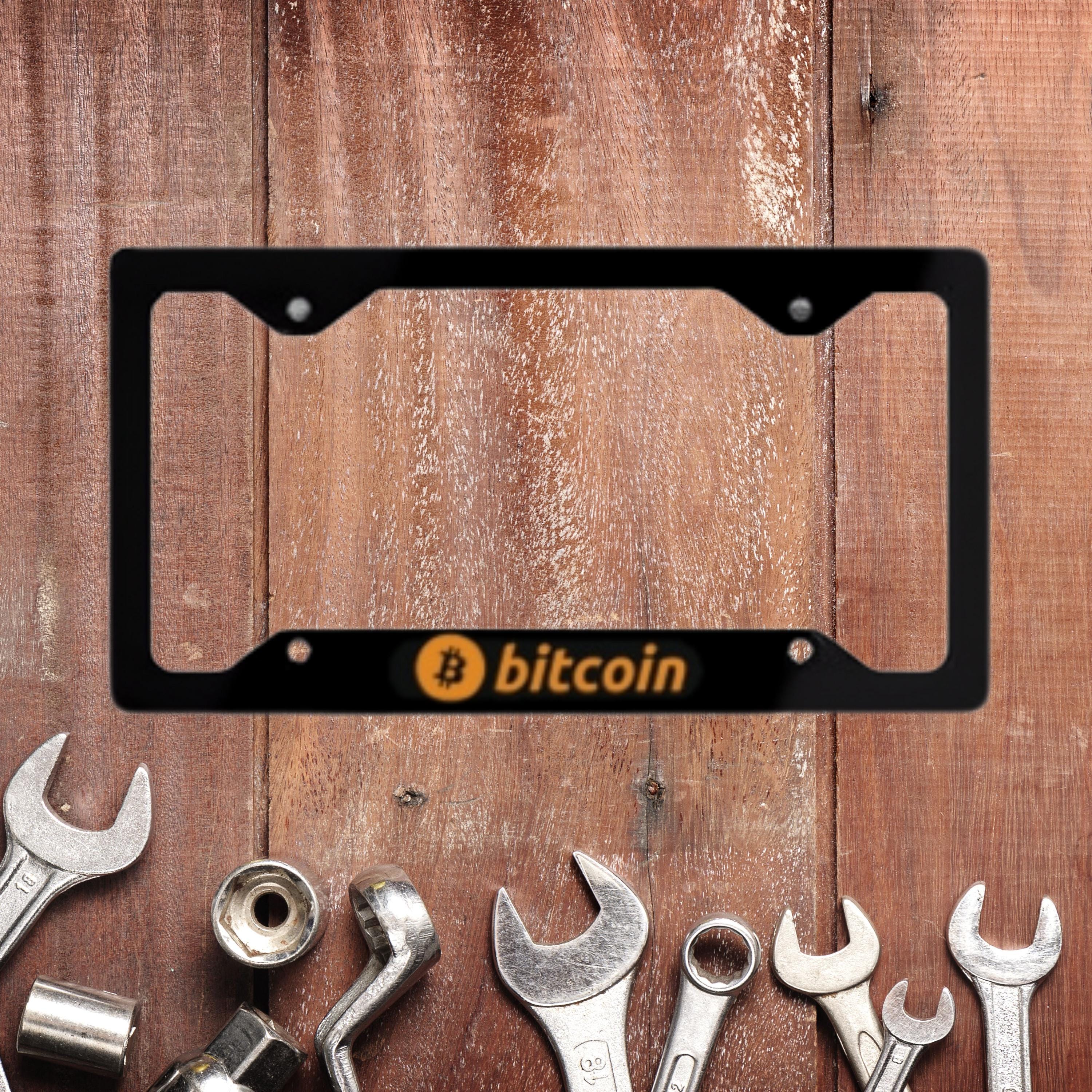 ビットコイン用メタルナンバープレートフレーム、カーアクセサリー、ビットコイン愛好家へのギフト、カスタムナンバープレートホルダー、ユニークな車内装飾 -  Etsy 日本