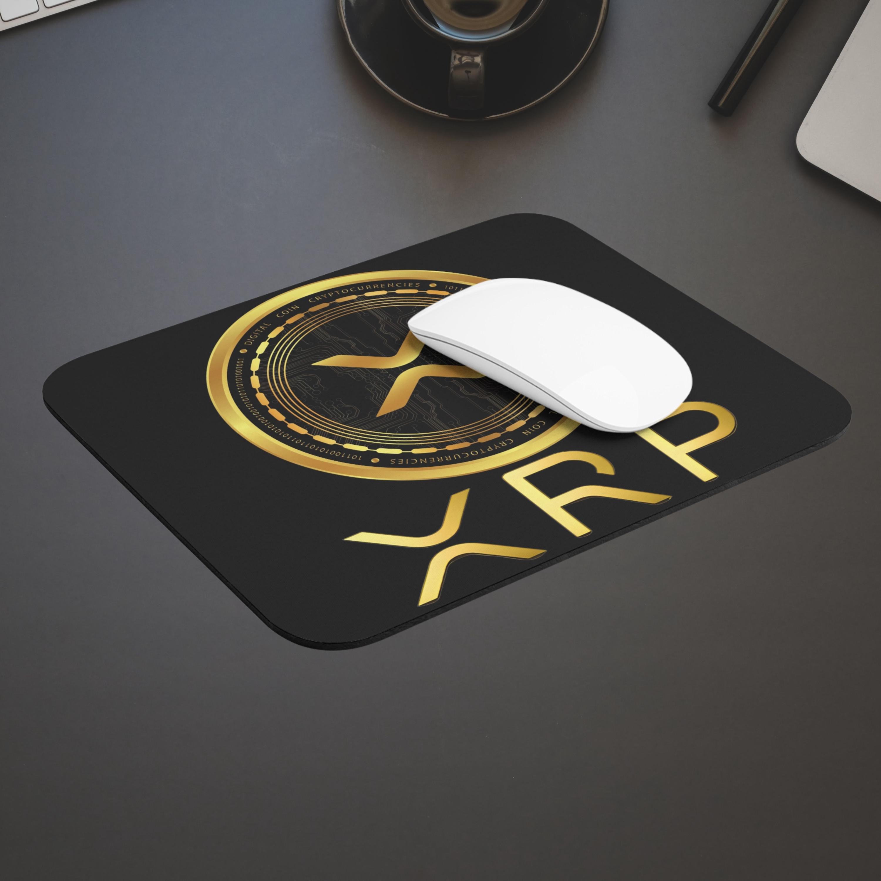 XRP Crypto Gold Edition Mouse Pad (Rectangle), Cryptocurrency Mouse Mat,  Ripple Desk Pad, Finance Investor Gift, Stock Market Mousepad