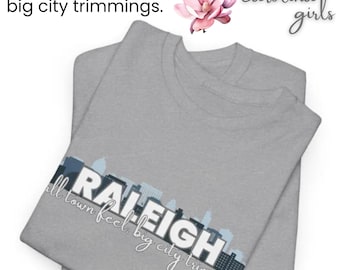 Camiseta con el horizonte de Raleigh / Camiseta sureña / Camiseta de Carolina del Norte / Pueblo pequeño / Gran ciudad / Regalo perfecto / Camiseta de recuerdo / Camiseta de Raleigh