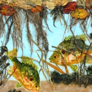 Shellcracker - "Hanging Garden" - Gyotaku Fish Rubbing - Limited Edition Print (21 x 20)