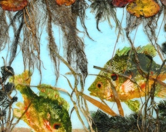 Shellcracker - "Hanging Garden" - Gyotaku Fish Rubbing - Limited Edition Print (21 x 20)