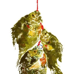 Fresh Catch - Gyotaku Fish Rubbing - Limited Edition Print (11.5 x 19)