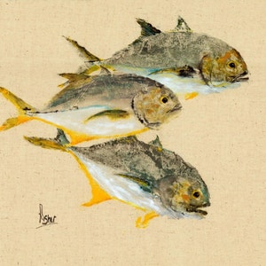 Jack Attack - Gyotaku Fish Rubbing - Limited Edition Print (20 x 16)