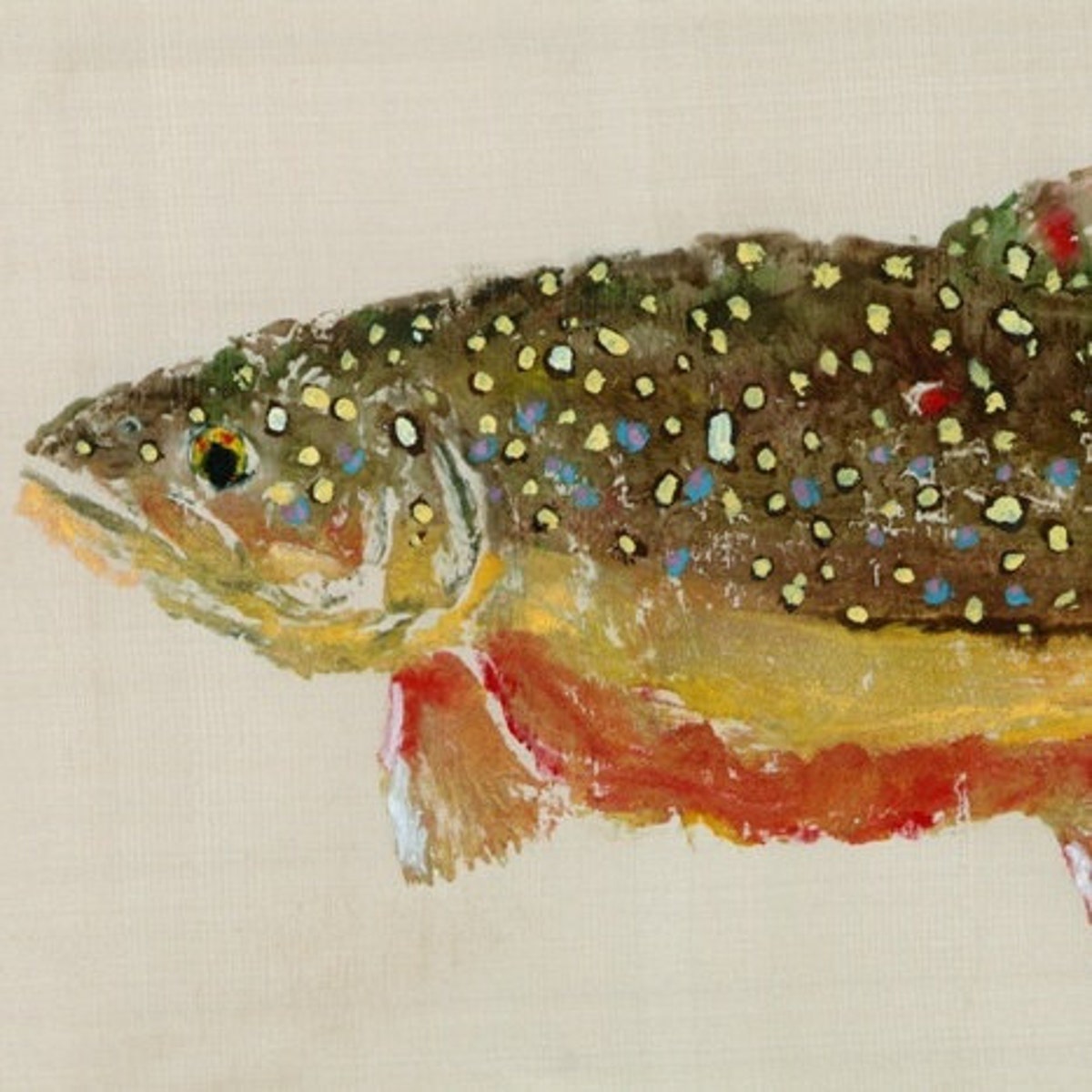 Brook Trout Gyotaku Fish Rubbing Limited Edition Print 15 X 7 - Etsy