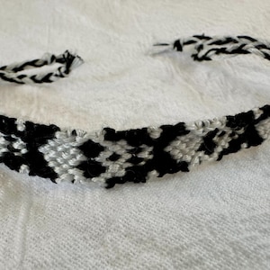 Custom Friendship Bracelet // Customized Friendship Bracelets // Made from Embroidery Floss/String // Skeleton Pattern // Skull Pattern