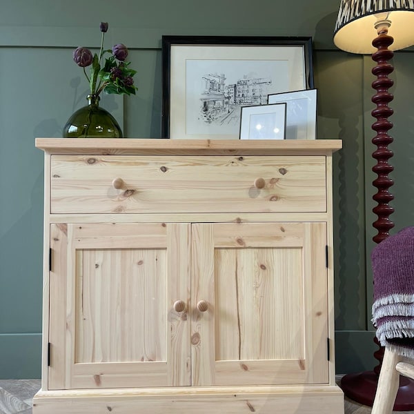 Sideboard, small sideboard, storage cupboard, living room sideboard, bespoke sizes available, unpainted