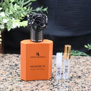 Incense 01 EDP - Swiss Arabian | 2ml / 5ml SAMPLE | Travel Size | Middle Eastern Fragrance Samples | Perfume Samples