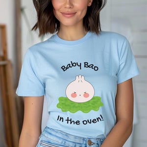 Koszulka Baby Bao In The Oven, Koszulka z okazji ciąży, Bluza Bao, Odzież Baby Bao, Prezent dla przyszłej mamy, Prezent na baby shower