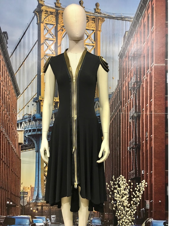 Dress with gold zipper down the back hotsell