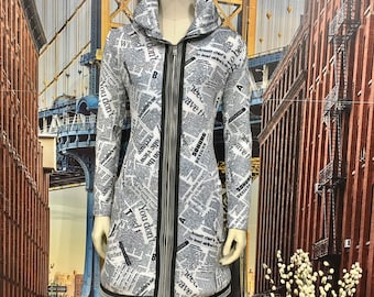 3/4 newsprint jacket/dress