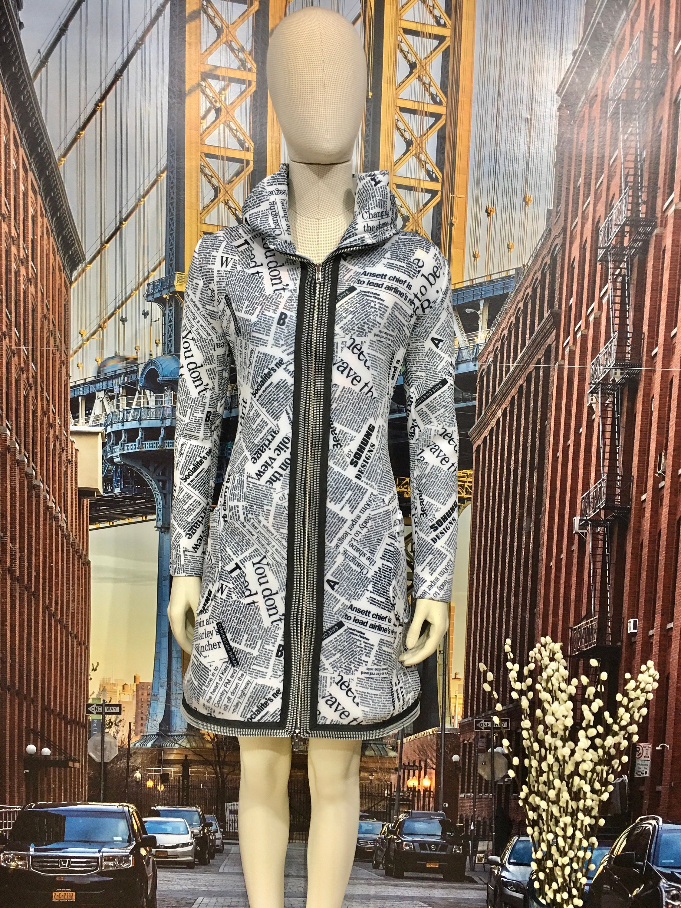 3/4 Newsprint Jacket/Dress