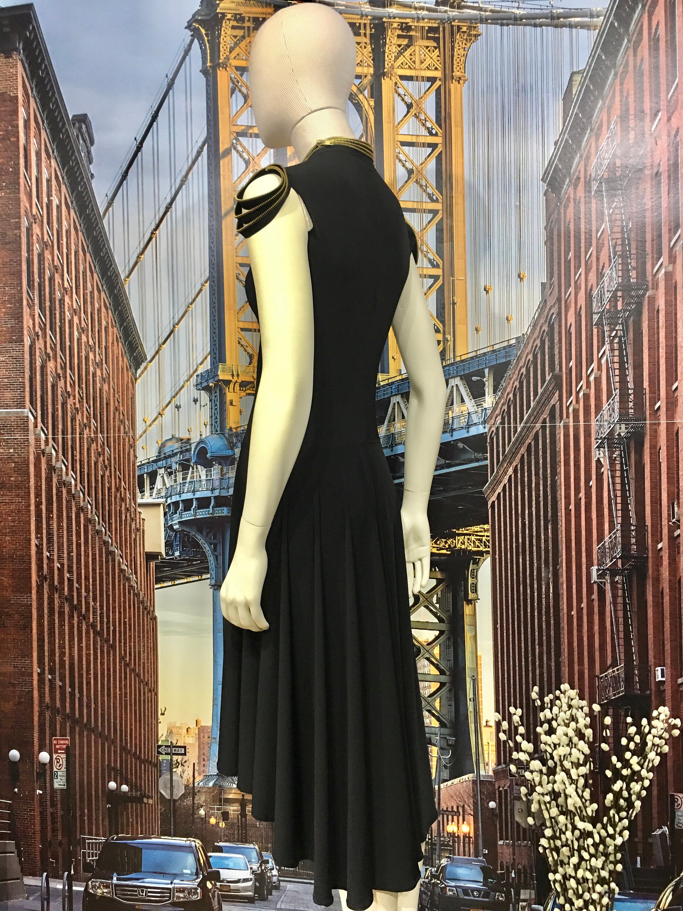 Gold Zipper Dress - Etsy Finland