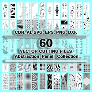Decorative Panel SVG. 60vector files. 360digital files cdr,dxf,eps,svg,ai,png.Laser Cut Stensil.SVG files for Cricut & Silhouette Cameo.#6