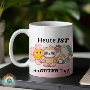 Good mood mug with sloth motif | Funny coffee mug for relaxed moments | Gift idea