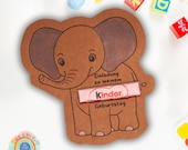 Elefanten-Einladung Kindergeburtstag | DIY Einladungskarte mit Schokoladenfach | Geburtstagseinladung zum Ausdrucken | Tier-Motto Party