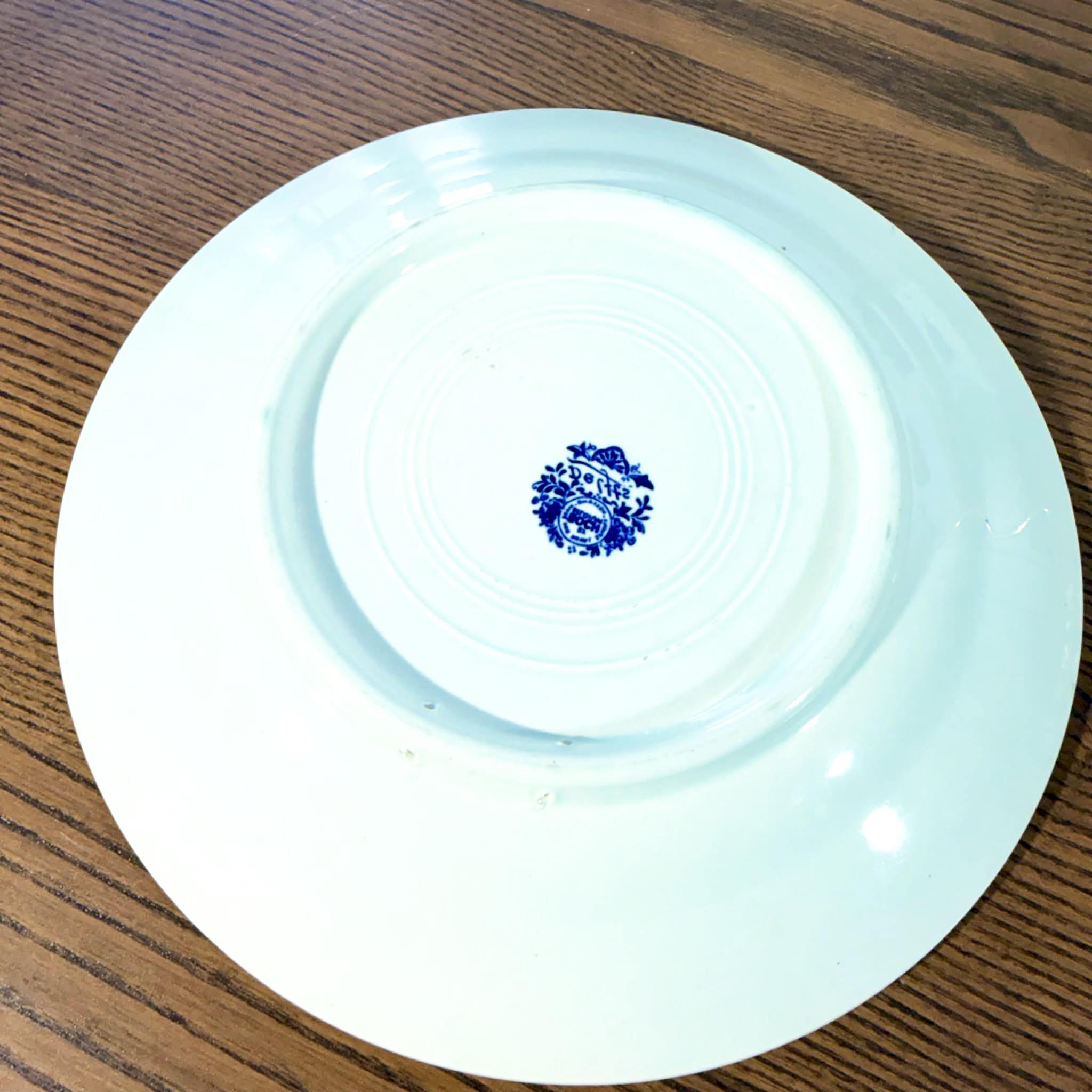 antique Keramis B.F. Boch Plate アンティーク プレート Set of 2