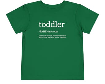 Funny Toddler Short Sleeve Tee, Definition of Toddler Shirt, Parenting Humor Tee, Chaos Laughing Shirt, Relatable Toddler Gift