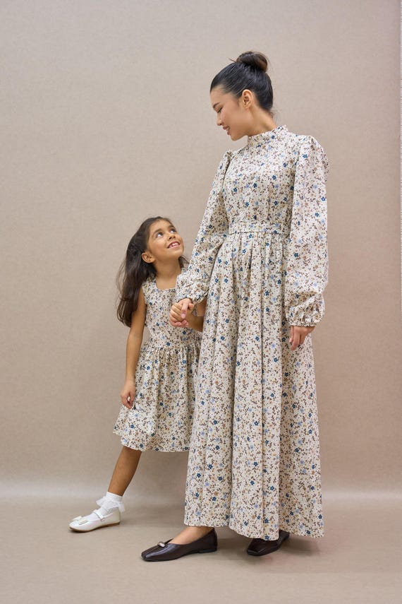 mommy and me dresses cotton Floral – Vintage Poplin Matching Set I knew I needed 23169 day comfort Sizes:XXS mother daughter cotton dress