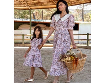 Matching Mother-Daughter Floral Dress: Poplin Summer Outfit