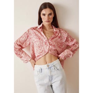 Luxury Satin Shirt Collection | Vibrant Printed Women’s Blouses | Elegant Button-Down Tops for Every Occasion