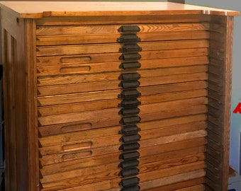 19th Century Hamilton Printer's Cabinet