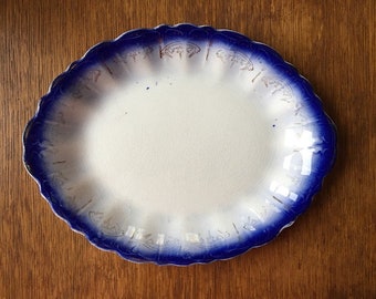 Small Ironstone Flow Blue Platter