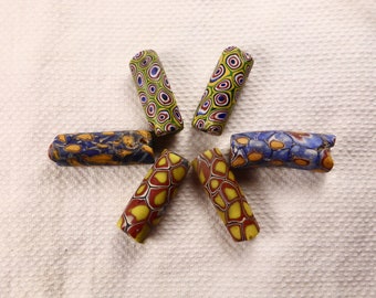 Large Venetian Millefiori Trade Beads - Three Matched Pairs