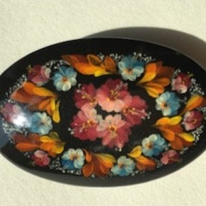 Russian Hand Painted Brooch