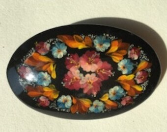 Russian Hand Painted Brooch