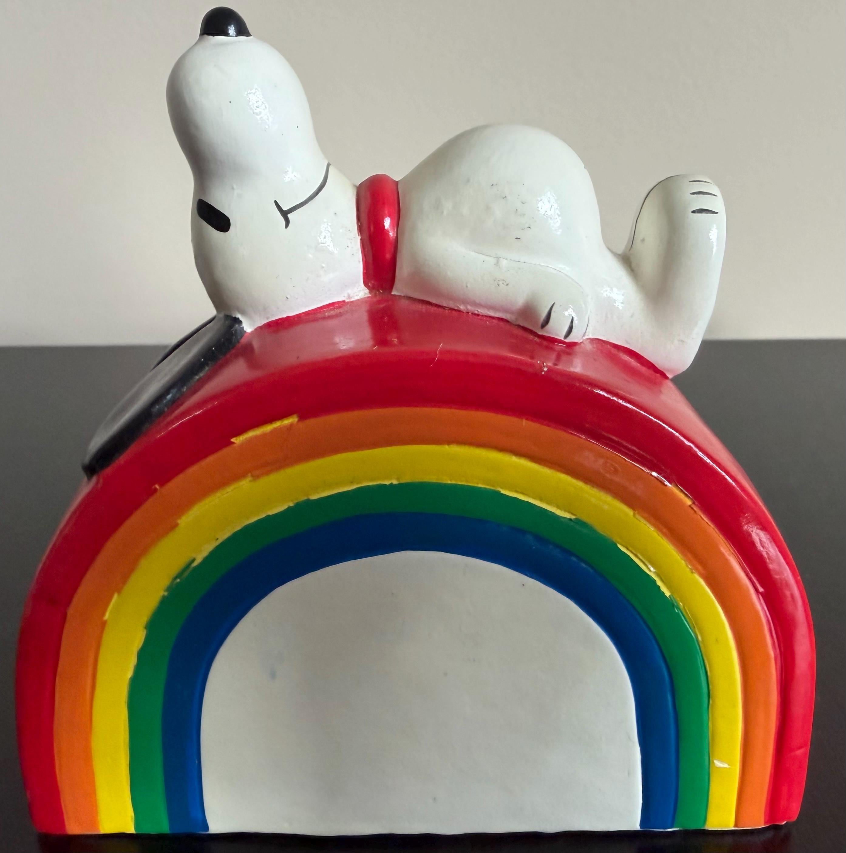 determined スヌーピー 1966 虹 レインボー 陶器 オーナメント determined スヌーピー 1966 虹 レインボー 陶器 オーナメント 廃盤