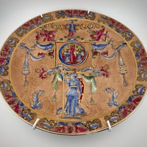 Vintage Roman Inspired Decorative Plate with Wall Hanger – 10”