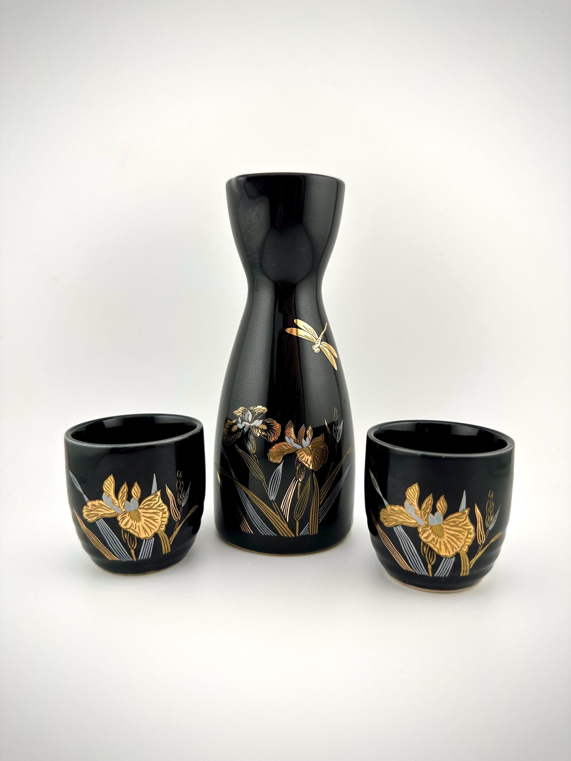 Sake Set Black - Etsy