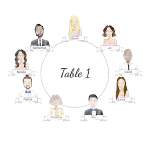 Illustrated Table Seating Plan