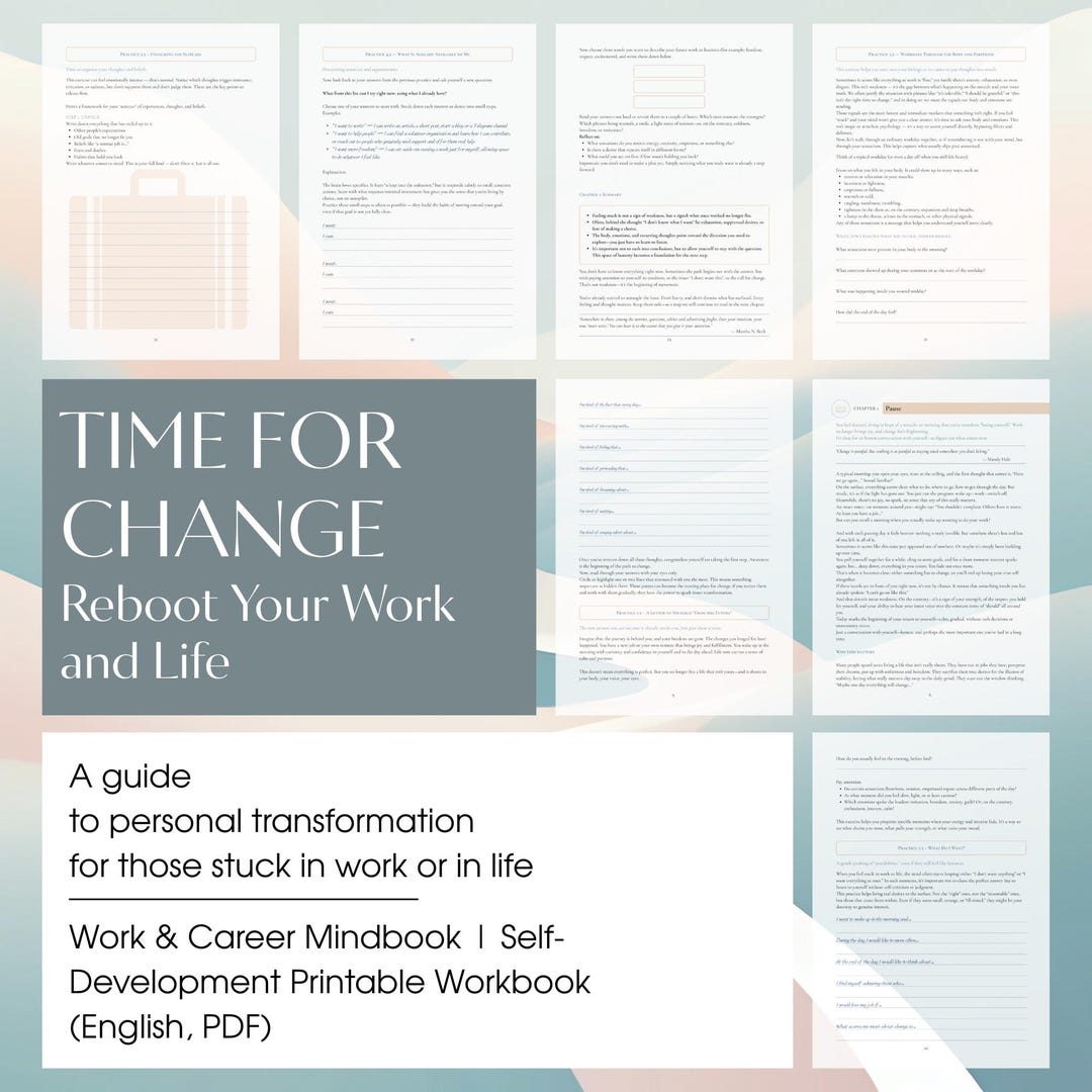 Time for Change: Reboot Your Work and Life | Self-development Printable ...