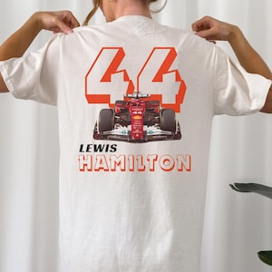 Lewis Hamilton 2025 Ferrari Formula One Gildan 64000 Tshirt Unisex F1 Tee Gift Charles Leclerc F1 driver Inspired Aesthetic Racing Clothing