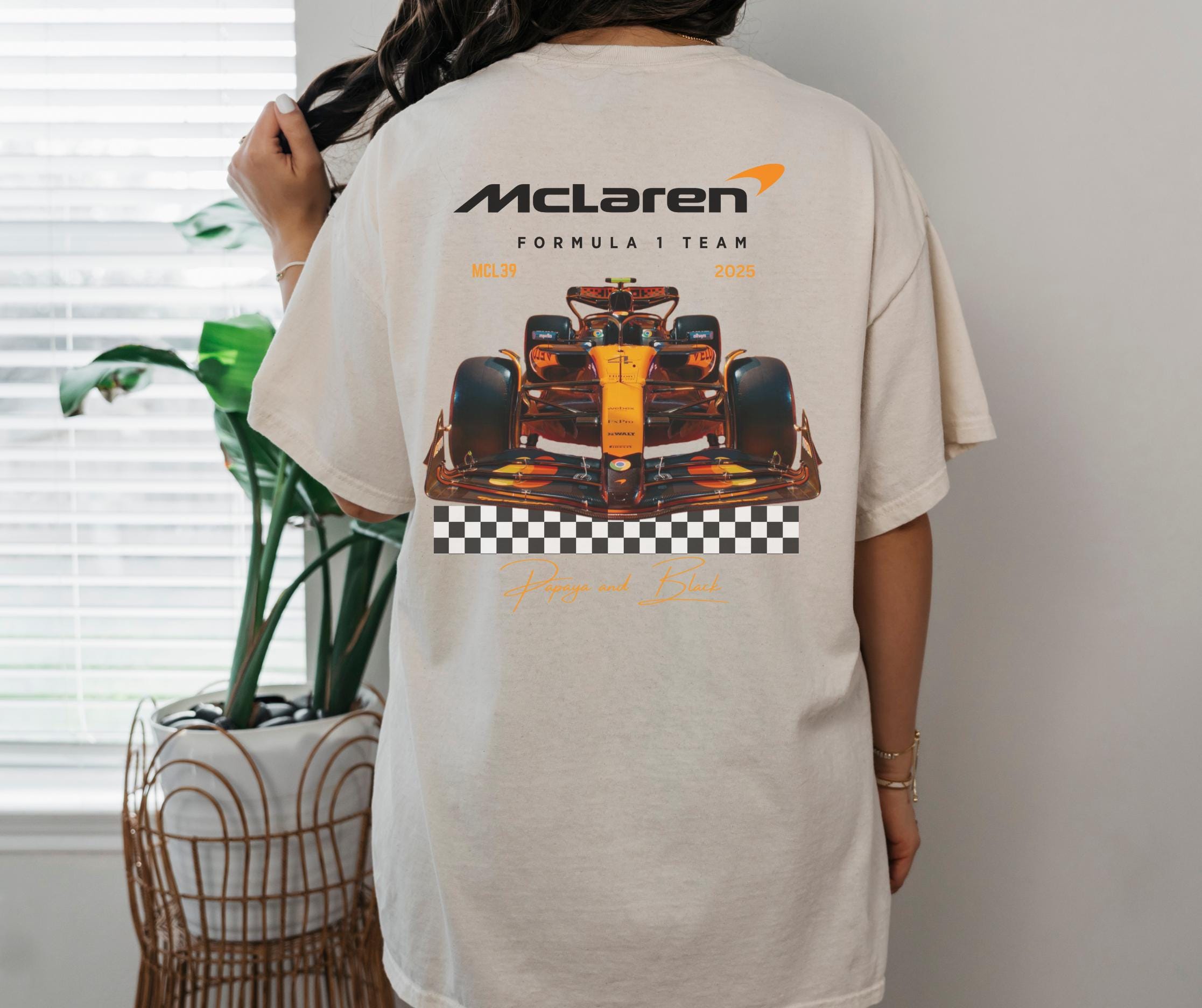 Mclaren 2025 comfortable Unisex Tshirt Formula One F1 Tee Gift of Lando Norris and Oscar Piastri Racing Shirt Inspired Aesthetic Clothing