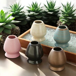 Japanese Ceramic Matcha Whisk Holder: Tea Ceremony Tool