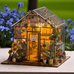Mini DIY Dollhouse Kit: Handmade 3D Flower House Puzzle