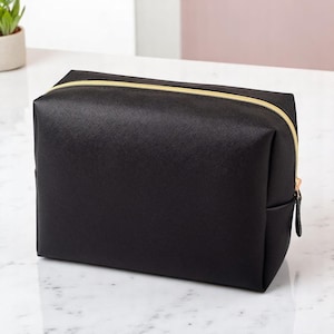Trousse de maquillage personnalisée avec broderie - Trousse de toilette personnalisée pour homme et femme - Trousse de voyage étanche avec nom ou logo