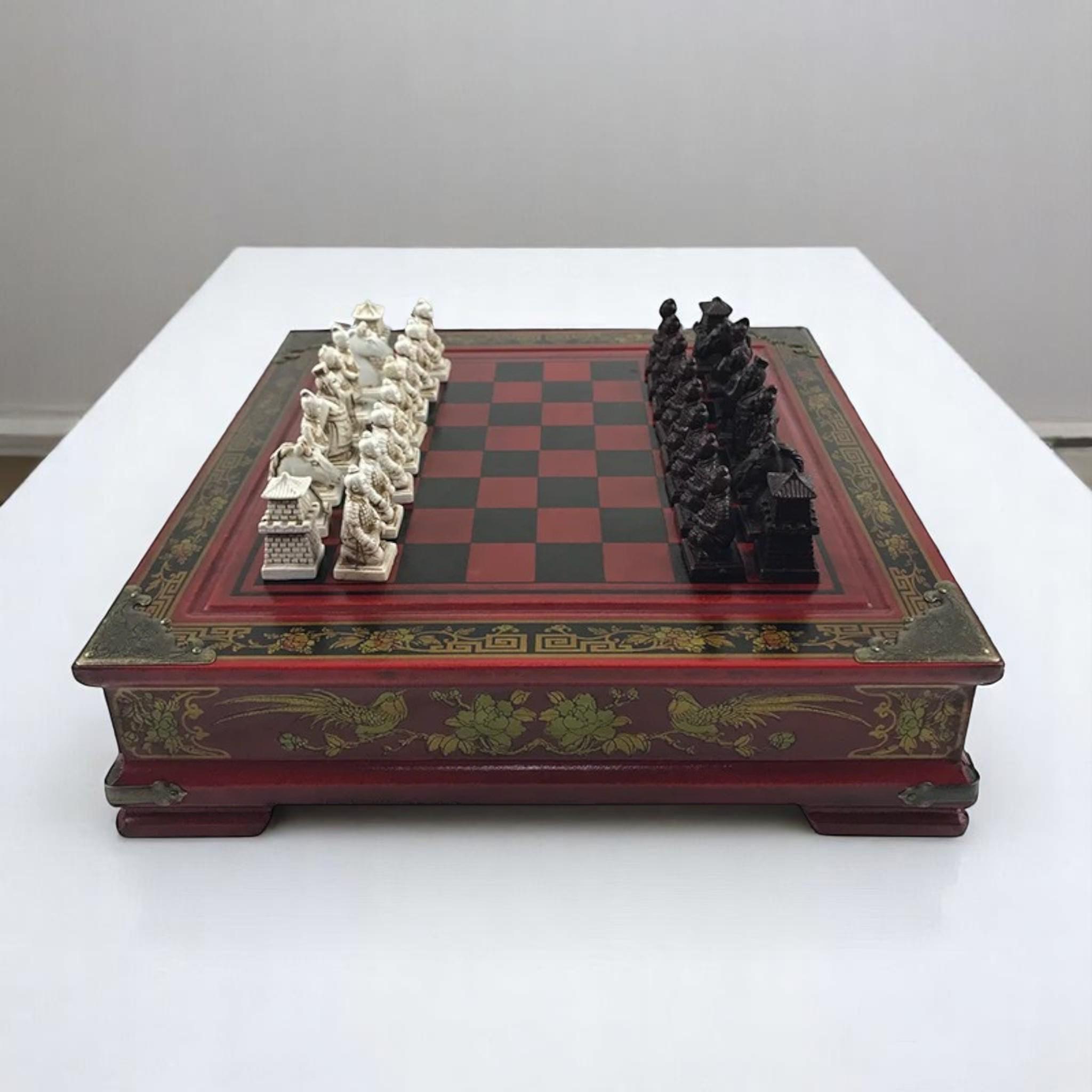 Holzprodukte Spiel Edles Grosses Schach Schachspiel 60 X 60 GESCHNITZT HANDGESCHNITZT, Game, Videospiel