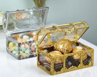 Transparent Pirate Treasure Chest: Crystal & Jewelry Organizer