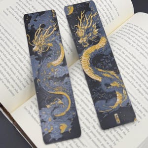 ドラゴンのしおり2個セット、3Dプリントのファンタジー読書用