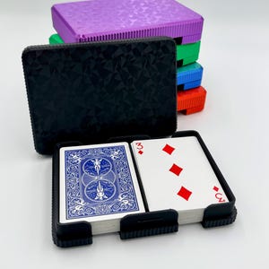 3D Printed Double Playing Card Deck Holder: Home & Travel Organizer