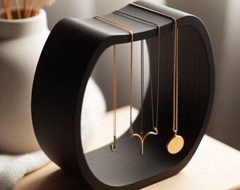 Necklace Display Stand | Sleek Modern Necklace Holder | Minimalist Furniture for Elegant Jewelry Organization & Showcase