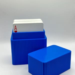 Double Deck Vertical Card Deck Holder 3D Printed Organizer Stand, Durable Game Accessory for Home & Travel Storage Ideal for any card game