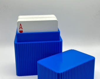 3D Printed Double Vertical Card Deck Holder, Travel Game Organizer