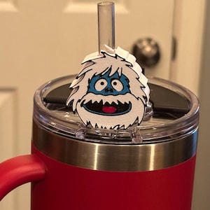 Yeti Topper, Abominable Snowman Straw Accessory for Drinkware