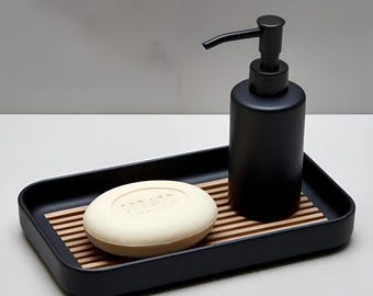 2 Tone Soap Tray Bathroom Accessory Handmade Modern Soap Holder Gift