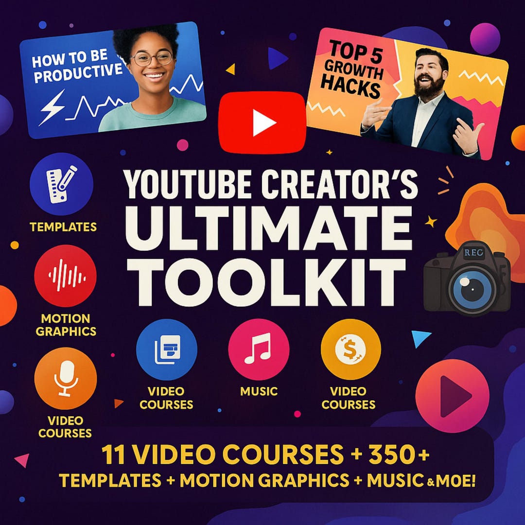 Youtube Creator's Ultimate Toolkit Video Courses, Animated Graphics