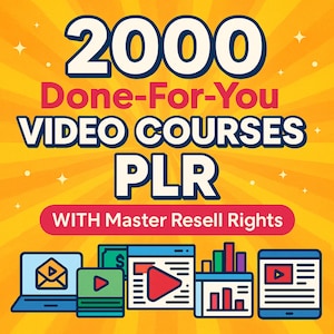 2000 Done-For-You Video Courses Bundle | plr & MRR | AI, SEO, Email Marketing, Make Money Online | Rebrand and Resell
